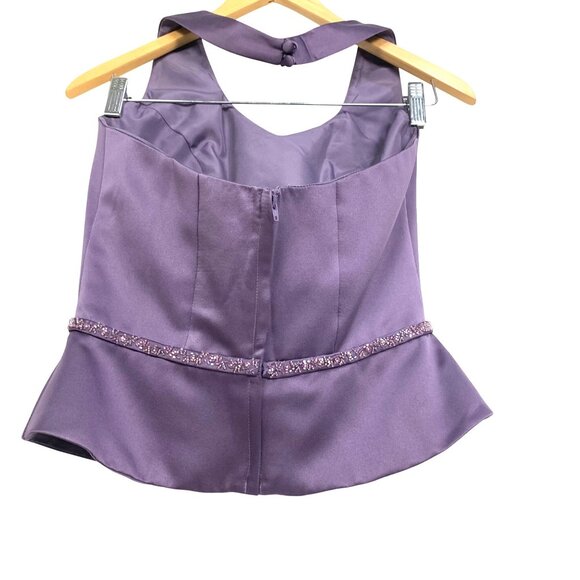 Alexia Designs 2-Piece Halter Satin 10 Mother Of Bride Groom Maxi Dress  Gown - Picture 4 of 8